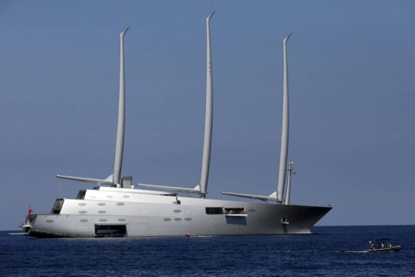 A House on Fire: Russia’s Oligarchy Today The world’s second-largest superyacht in the port of Trieste.
